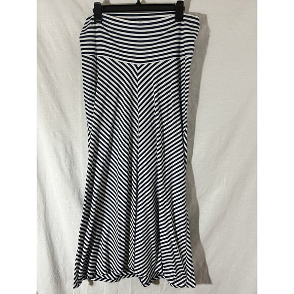 Old Navy Women's Maxi Skirt Large Navy/white Striped - Picture 1 of 7
